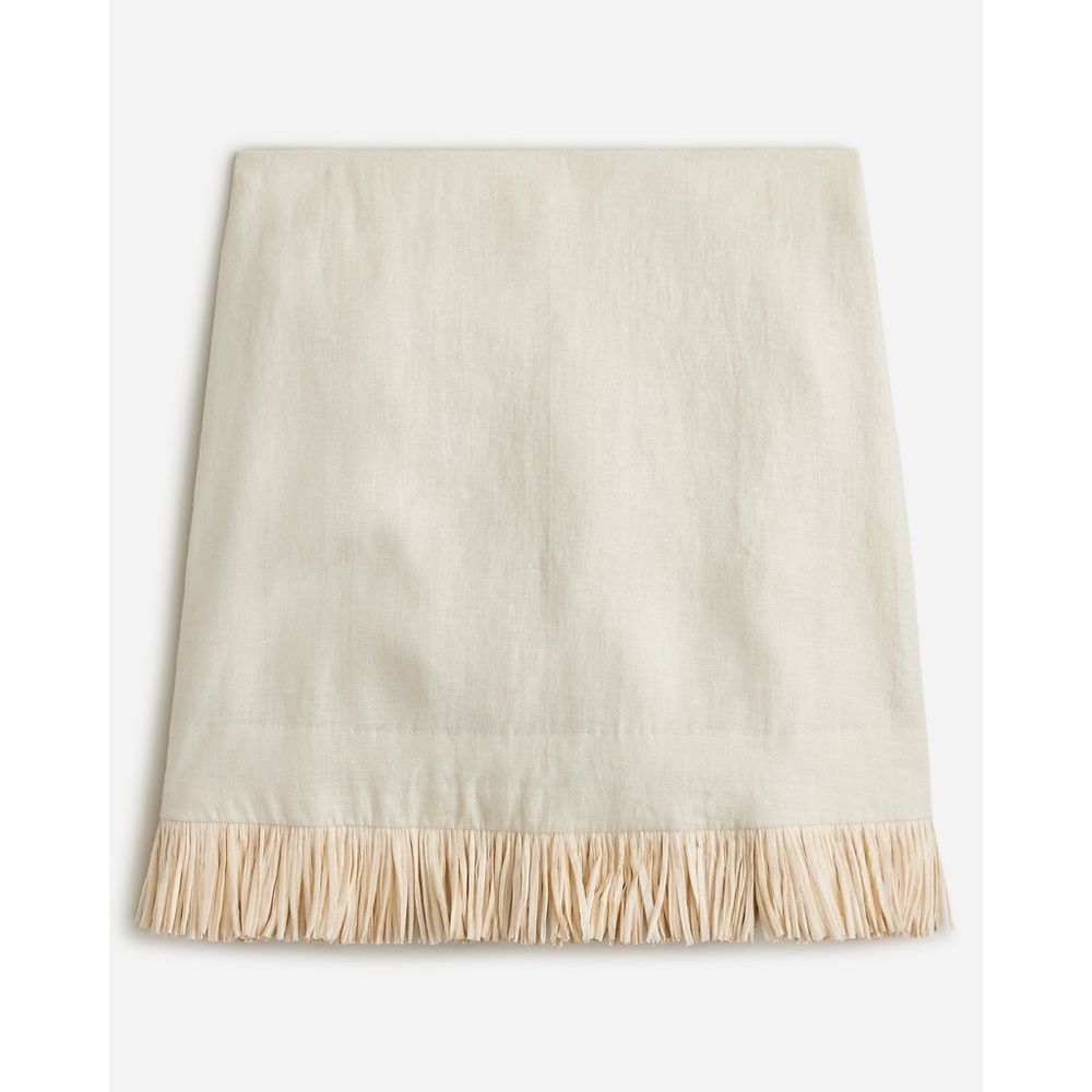 J. Crew Collection Fringe Trim Linen Mini Skirt